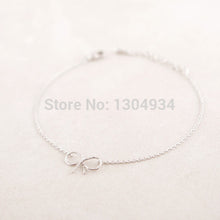 10pcs/lot Gold and Silver Dainty Bow Bracelet bow tie bracelets wholesale simple women gifts B001