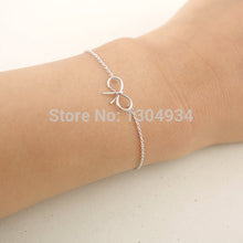 10pcs/lot Gold and Silver Dainty Bow Bracelet bow tie bracelets wholesale simple women gifts B001