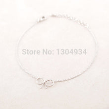 10pcs/lot Gold and Silver Dainty Bow Bracelet bow tie bracelets wholesale simple women gifts B001