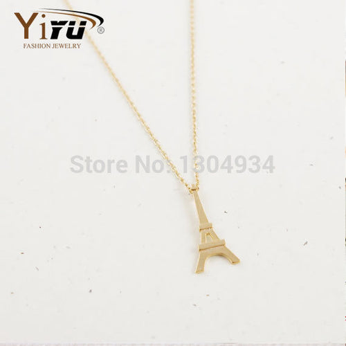 , 10pcs/lot Gold and Silver Eiffel Tower Necklace, Architecture Necklace, Korean Fashion-n063
