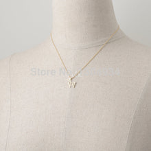 10pcs/lot Gold and Silver Origami Deer Necklace Cute Animal Necklace Simple Korean Fashion N067