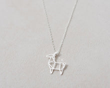 10pcs/lot Gold and Silver Origami Deer Necklace Cute Animal Necklace Simple Korean Fashion N067