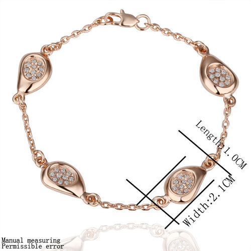 18K GP gold plated bracelet fashion jewelry bracelet nickel free plating platinum crystal bracelet bangle SMTPB015