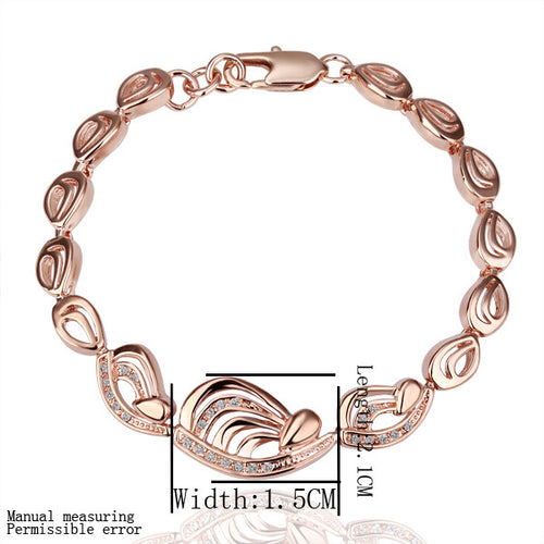 18K GP gold plated bracelet fashion jewelry bracelet nickel free plating platinum crystal bracelet bangle SMTPB013