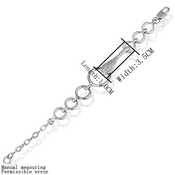 18K GP gold plated bracelet fashion jewelry bracelet nickel free plating platinum crystal bracelet bangle SMTPB014