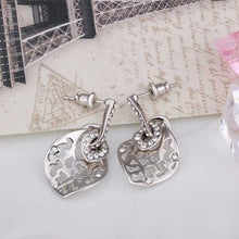 18K GP gold plated jewelry earring nickel free copper rhinestone crystal earrings Chrismas Gift SMTPE484