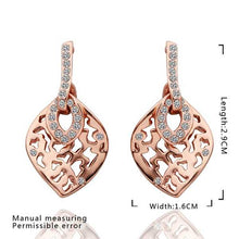 18K GP gold plated jewelry earring nickel free copper rhinestone crystal earrings Chrismas Gift SMTPE483