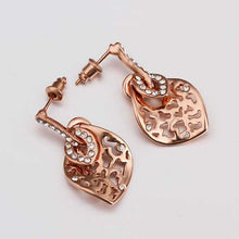 18K GP gold plated jewelry earring nickel free copper rhinestone crystal earrings Chrismas Gift SMTPE483