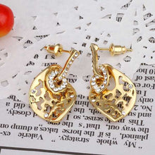 18K GP gold plated jewelry earring nickel free copper rhinestone crystal earrings Chrismas Gift SMTPE473