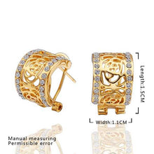 18K GP gold plated jewelry earring nickel free copper rhinestone crystal earrings Chrismas Gift SMTPE490