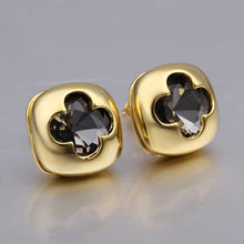 18K GP gold plated jewelry earring nickel free copper rhinestone crystal earrings Chrismas Gift SMTPE475