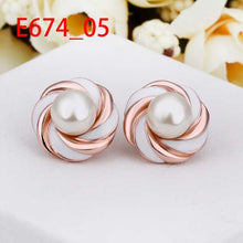 18K GP gold plated jewelry earring nickel free copper rhinestone crystal earrings Chrismas Gift SMTPE674