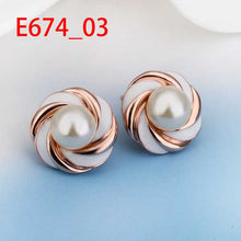 18K GP gold plated jewelry earring nickel free copper rhinestone crystal earrings Chrismas Gift SMTPE674