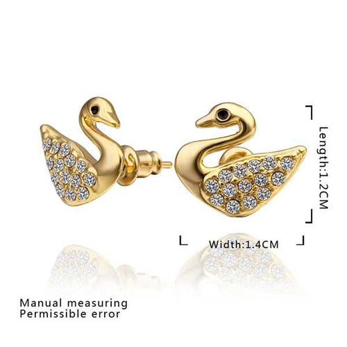 18K GP gold plated jewelry earring nickel free copper rhinestone crystal earrings Chrismas Gift SMTPE481