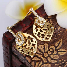 18K GP gold plated jewelry earring nickel free copper rhinestone crystal earrings Chrismas Gift SMTPE473