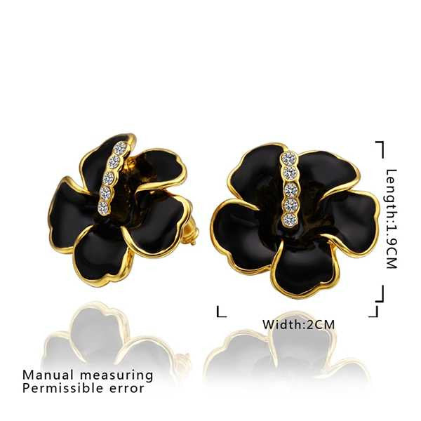 18K GP gold plated jewelry earring nickel free copper rhinestone crystal earrings Chrismas Gift SMTPE512