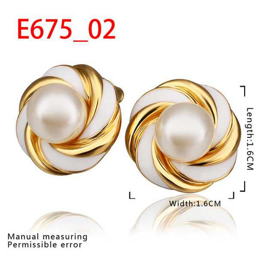 18K GP gold plated jewelry earring nickel free copper rhinestone crystal earrings Chrismas Gift SMTPE675