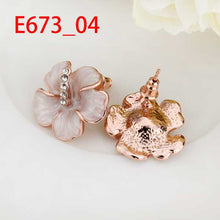 18K GP gold plated jewelry earring nickel free copper rhinestone crystal earrings Chrismas Gift SMTPE673