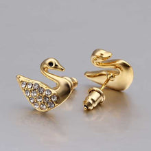 18K GP gold plated jewelry earring nickel free copper rhinestone crystal earrings Chrismas Gift SMTPE481