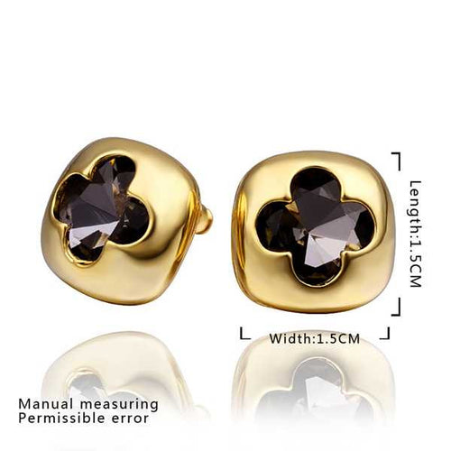 18K GP gold plated jewelry earring nickel free copper rhinestone crystal earrings Chrismas Gift SMTPE475