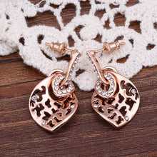 18K GP gold plated jewelry earring nickel free copper rhinestone crystal earrings Chrismas Gift SMTPE483