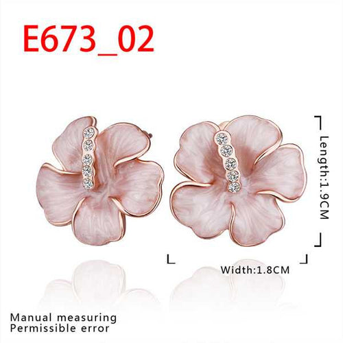 18K GP gold plated jewelry earring nickel free copper rhinestone crystal earrings Chrismas Gift SMTPE673