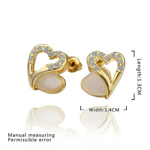 18K GP gold plated jewelry earring nickel free copper rhinestone crystal earrings Chrismas Gift SMTPE452