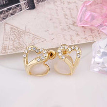 18K GP gold plated jewelry earring nickel free copper rhinestone crystal earrings Chrismas Gift SMTPE452