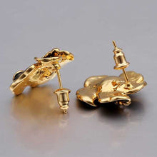 18K GP gold plated jewelry earring nickel free copper rhinestone crystal earrings Chrismas Gift SMTPE512