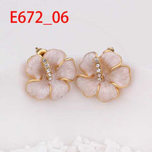18K GP gold plated jewelry earring nickel free copper rhinestone crystal earrings Chrismas Gift SMTPE672