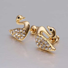 18K GP gold plated jewelry earring nickel free copper rhinestone crystal earrings Chrismas Gift SMTPE481