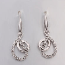 18K GP gold plated jewelry earring nickel free copper rhinestone crystal earrings Chrismas Gift SMTPE414