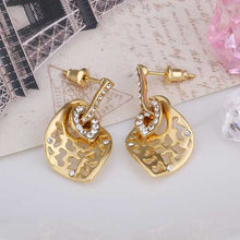 18K GP gold plated jewelry earring nickel free copper rhinestone crystal earrings Chrismas Gift SMTPE473