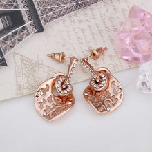 18K GP gold plated jewelry earring nickel free copper rhinestone crystal earrings Chrismas Gift SMTPE483