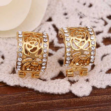 18K GP gold plated jewelry earring nickel free copper rhinestone crystal earrings Chrismas Gift SMTPE490
