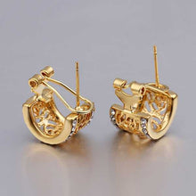 18K GP gold plated jewelry earring nickel free copper rhinestone crystal earrings Chrismas Gift SMTPE490