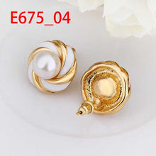 18K GP gold plated jewelry earring nickel free copper rhinestone crystal earrings Chrismas Gift SMTPE675