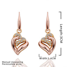 18K GP gold plated jewelry earring nickel free copper rhinestone crystal earrings Chrismas Gift SMTPE409
