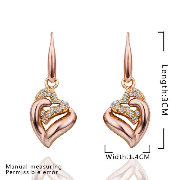 18K GP gold plated jewelry earring nickel free copper rhinestone crystal earrings Chrismas Gift SMTPE409