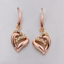 18K GP gold plated jewelry earring nickel free copper rhinestone crystal earrings Chrismas Gift SMTPE409