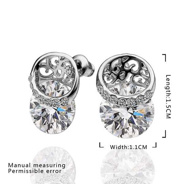 18K GP gold plated jewelry earring nickel free copper rhinestone crystal earrings Chrismas Gift SMTPE506