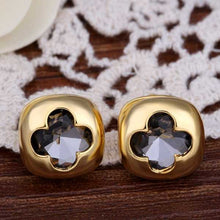 18K GP gold plated jewelry earring nickel free copper rhinestone crystal earrings Chrismas Gift SMTPE475