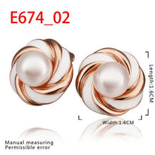 18K GP gold plated jewelry earring nickel free copper rhinestone crystal earrings Chrismas Gift SMTPE674