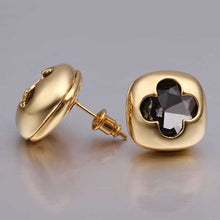 18K GP gold plated jewelry earring nickel free copper rhinestone crystal earrings Chrismas Gift SMTPE475