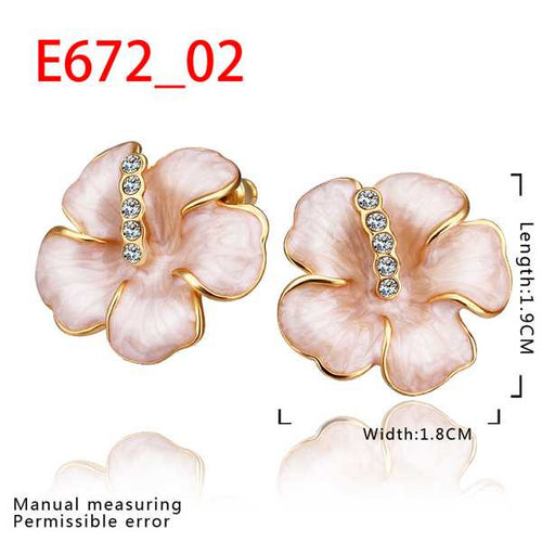 18K GP gold plated jewelry earring nickel free copper rhinestone crystal earrings Chrismas Gift SMTPE672