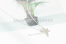 10pcs/lot Gold&Silver Anniversary Cute Star Pendant Necklace Small Tiny Cute Charm Wholesale Female Necklace N085
