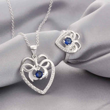 Lose Money Promotions silver jewelry sets butterfly xuan heart necklace+ring ruby jewelry FSPS002