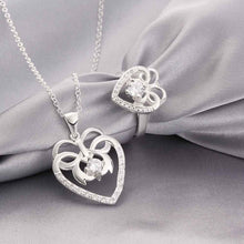 Lose Money Promotions silver jewelry sets butterfly xuan heart necklace+ring ruby jewelry FSPS002